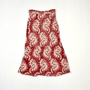 Elliat red floral skirt medium